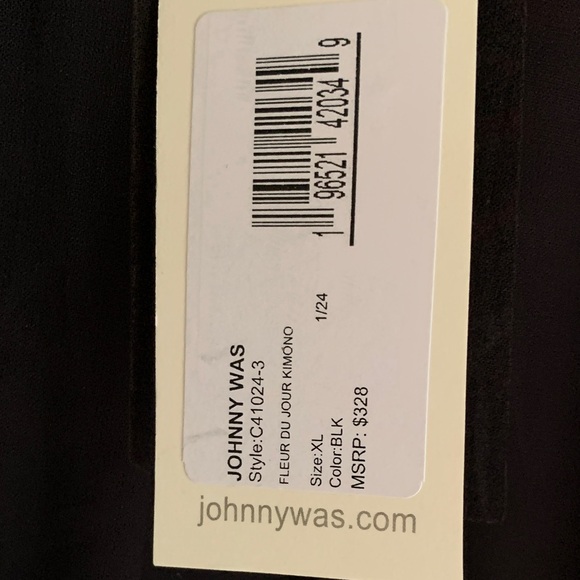 Johnny Was Black Coat with Multicolor Embroidery - Picture 3 of 12